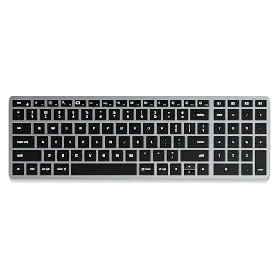 SATECHI Slim X2 Bluetooth-toetsenbord met numeriek toetsenblok, verlichte toetsen en synchronisatie met meerdere apparaten, voor MacBook Pro/Air M2/M1, iPad Pro/Air M2/M1, Mac Mini M2, iMac M1 (Ruimte SATECHI Slim X2 Bluetooth-toetsenbord met numeriek toetsenblok, verlichte toetsen en synchronisatie met meerdere apparaten, voor MacBook Pro/Air M2/M1, iPad Pro/Air M2/M1, Mac Mini M2, iMac M1 (Ruimte