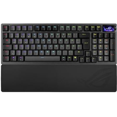 Asus ROG Azoth 96 HE analoog gamingtoetsenbord QWERTZ Bluetooth 2,4 GHz RF hot-swap ROG HFX V2 magnetische schakelaars OLED-display ROG SpeedNova 8K draadloos zwart Asus ROG Azoth 96 HE analoog gamingtoetsenbord QWERTZ Bluetooth 2,4 GHz RF hot-swap ROG HFX V2 magnetische schakelaars OLED-display ROG SpeedNova 8K draadloos zwart