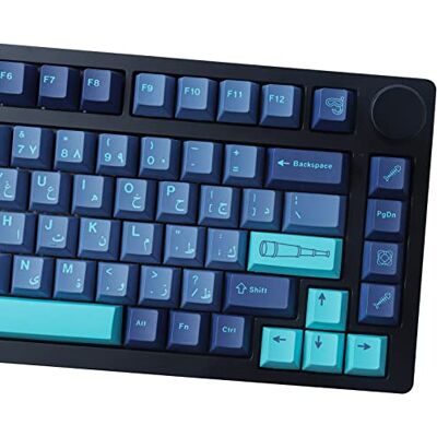 Generic Touches japonaises 134 touches, PBT Cherry Profile Touches Dye, Sublimation de la mer arabe, touches personnalisées avec barre d'espace 6.25U 7U pour commutateurs Gateron Kailh Cherry MX Disposition ANSI Generic Touches japonaises 134 touches, PBT Cherry Profile Touches Dye, Sublimation de la mer arabe, touches personnalisées avec barre d'espace 6.25U 7U pour commutateurs Gateron Kailh Cherry MX Disposition ANSI