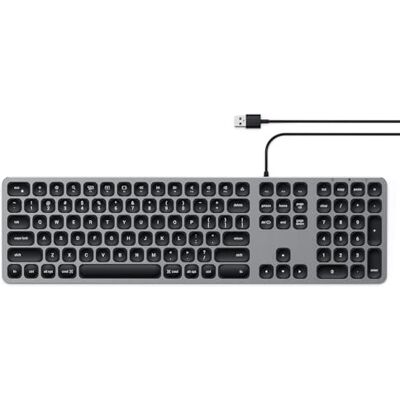 SATECHI USB bekabeld aluminium toetsenbord met numeriek toetsenblok voor MacBook Pro/Air M2/M1, iPad Pro/Air M2/M1, Mac Mini M2, iMac M1 (Engels, Space Grey) SATECHI USB bekabeld aluminium toetsenbord met numeriek toetsenblok voor MacBook Pro/Air M2/M1, iPad Pro/Air M2/M1, Mac Mini M2, iMac M1 (Engels, Space Grey)