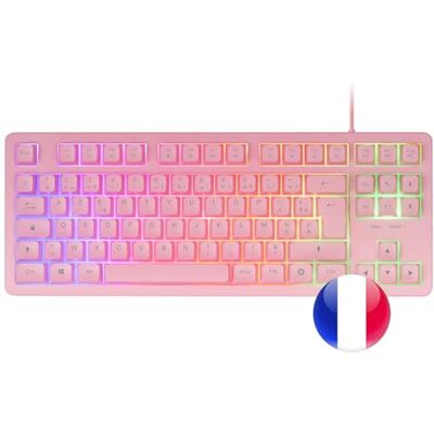 Mars Gaming MCP-RGB3 Gaming Toetsenbord Set Vast RGB + Gaming Mouse RGB Flow 3200 DPI + Over-Ear RGB Headset + XXL Muismat, Roze, Franse taal Mars Gaming MCP-RGB3 Gaming Toetsenbord Set Vast RGB + Gaming Mouse RGB Flow 3200 DPI + Over-Ear RGB Headset + XXL Muismat, Roze, Franse taal