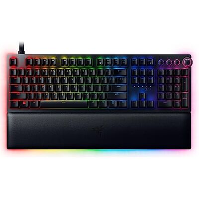 Razer Huntsman V2 (analoge schakelaars) – optisch gamer-toetsenbord praktisch zonder latentie (analoge optische schakelaars, PBT doubleshot toetsen, afneembare USB-C-kabel) AZERTY-toetsenbord zwart Razer Huntsman V2 (analoge schakelaars) – optisch gamer-toetsenbord praktisch zonder latentie (analoge optische schakelaars, PBT doubleshot toetsen, afneembare USB-C-kabel) AZERTY-toetsenbord zwart