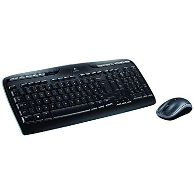 Logitech MK330 Draadloos toetsenbord en muis, set, voor Windows, 2,4 GHz, met USB-ontvanger, draadloze muis, multimedia-toetsen, lange batterijduur, PC/laptop, Frans AZERTY-toetsenbord, zwart Logitech MK330 Draadloos toetsenbord en muis, set, voor Windows, 2,4 GHz, met USB-ontvanger, draadloze muis, multimedia-toetsen, lange batterijduur, PC/laptop, Frans AZERTY-toetsenbord, zwart