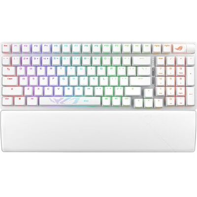 Asus ROG Strix Scope II 96 Wireless Moonlight Mechanisch gamingtoetsenbord Tri-Mode, switches & stabilisatoren ROG NX Snow en Hot Swap, 3 kantelhoeken en polssteun, AZERTY Asus ROG Strix Scope II 96 Wireless Moonlight Mechanisch gamingtoetsenbord Tri-Mode, switches & stabilisatoren ROG NX Snow en Hot Swap, 3 kantelhoeken en polssteun, AZERTY