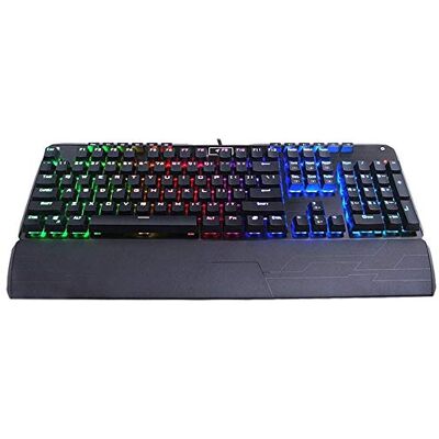 Redragon K555 INDRAH mechanisch toetsenbord met RGB-ledverlichting, multimedia, macrotoetsen en profiel (QWERTY-lay-out), zwart Redragon K555 INDRAH mechanisch toetsenbord met RGB-ledverlichting, multimedia, macrotoetsen en profiel (QWERTY-lay-out), zwart