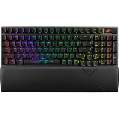 Asus ROG Strix Scope II 96 Draadloos gamingtoetsenbord (snelle toegang, multifunctionele bediening, verwisselbare ROG NX-schakelaars, doubleshot-toetsen, 3 hellingshoeken), Spaans QWERTY Asus ROG Strix Scope II 96 Draadloos gamingtoetsenbord (snelle toegang, multifunctionele bediening, verwisselbare ROG NX-schakelaars, doubleshot-toetsen, 3 hellingshoeken), Spaans QWERTY