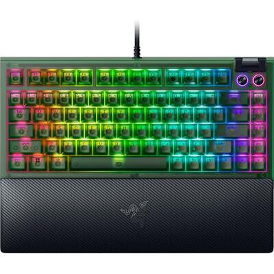 Razer BlackWidow V4 75% Phantom Green Edition Hot-swappable mechanisch gamingtoetsenbord (touch-toetsen, mediacool, 2 speciale mediaknoppen) US lay-out Phantom Green Razer BlackWidow V4 75% Phantom Green Edition Hot-swappable mechanisch gamingtoetsenbord (touch-toetsen, mediacool, 2 speciale mediaknoppen) US lay-out Phantom Green