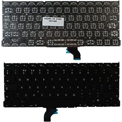 Power4Laptops Keyboards4Laptops Vervangend toetsenbord voor laptop (zonder rand met achtergrondverlichting), zwart, vervangend toetsenbord voor Apple MacBook Pro A1502 Power4Laptops Keyboards4Laptops Vervangend toetsenbord voor laptop (zonder rand met achtergrondverlichting), zwart, vervangend toetsenbord voor Apple MacBook Pro A1502