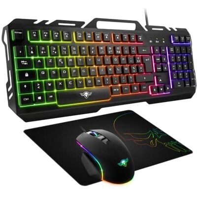 Spirit Of Gamer Clavier Souris filaire Tapis de souris Gaming Rétroéclairé PRO MK5 Spirit Of Gamer Clavier Souris filaire Tapis de souris Gaming Rétroéclairé PRO MK5