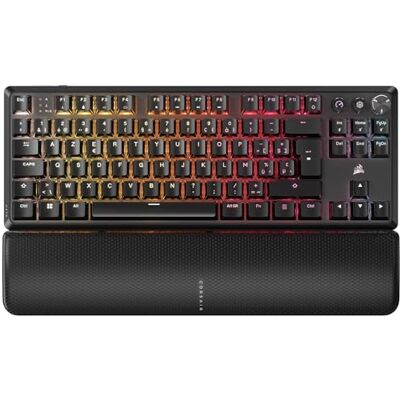 Corsair K70 Core TKL Wireless RGB mechanisch gamingtoetsenbord zonder sleutel, lineaire schakelaar MLX Red v2 voorgesmeerd, AZERTY BE, zwart Corsair K70 Core TKL Wireless RGB mechanisch gamingtoetsenbord zonder sleutel, lineaire schakelaar MLX Red v2 voorgesmeerd, AZERTY BE, zwart