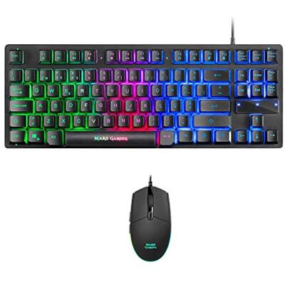 Mars Gaming MARSGAMING MCPTKL, H-Mech TKL Muis RGB Toetsenbord 3200DPI, PT Layout Mars Gaming MARSGAMING MCPTKL, H-Mech TKL Muis RGB Toetsenbord 3200DPI, PT Layout