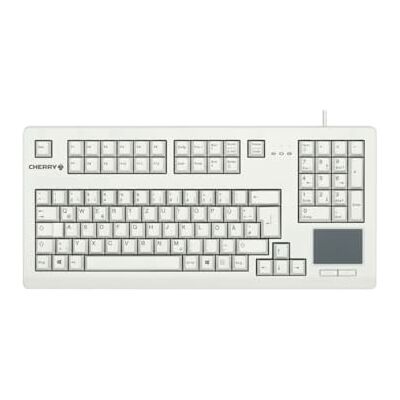 CHERRY TouchBoard G80-11900 Duits QWERTZ-toetsenbord, bekabeld, mechanisch, ML, geïntegreerd touchpad, ruimtebesparend, ergonomisch, lichtgrijs CHERRY TouchBoard G80-11900 Duits QWERTZ-toetsenbord, bekabeld, mechanisch, ML, geïntegreerd touchpad, ruimtebesparend, ergonomisch, lichtgrijs