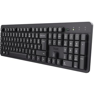 Trust Ody II Draadloos toetsenbord, AZERTY, Frans, stil, RF 2,4 GHz, zwart Trust Ody II Draadloos toetsenbord, AZERTY, Frans, stil, RF 2,4 GHz, zwart