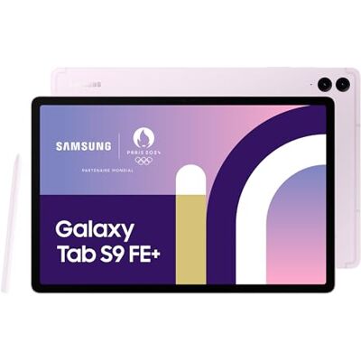 Samsung Galaxy Tab S9 FE+ tablet, 12,4 inch wifi 128 GB, S Pen inbegrepen, duurzame batterij, IP 68 certificering, lavendel, Franse versie Samsung Galaxy Tab S9 FE+ tablet, 12,4 inch wifi 128 GB, S Pen inbegrepen, duurzame batterij, IP 68 certificering, lavendel, Franse versie