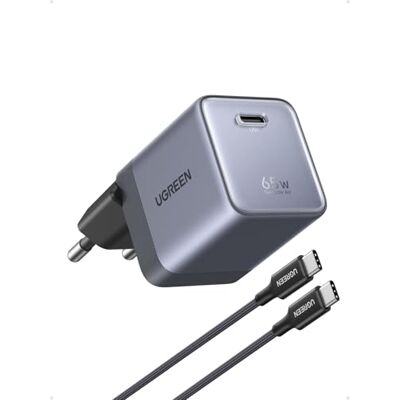 UGREEN Nexode Air 65 W USB-C-snellader GaNInfinity met kabel (grijs) Compatibel met iPhone 17 Pro Max 16 Plus 15 14 13 12 Galaxy S26 S25 S24 Pixel 10 9 8 iPad MacBook Neo Air Pro M5 M4 M3 M2 M1 UGREEN Nexode Air 65 W USB-C-snellader GaNInfinity met kabel (grijs) Compatibel met iPhone 17 Pro Max 16 Plus 15 14 13 12 Galaxy S26 S25 S24 Pixel 10 9 8 iPad MacBook Neo Air Pro M5 M4 M3 M2 M1