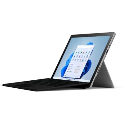 Microsoft Surface Pro 7+ set met toetsenbord 12,3 inch 2-in-1 tablet pc zilver Intel Core i5, 8 GB RAM, 256 GB SSD Windows 11 Home apparaat + deksel, zwart, UK-stekker, model 2021 Microsoft Surface Pro 7+ set met toetsenbord 12,3 inch 2-in-1 tablet pc zilver Intel Core i5, 8 GB RAM, 256 GB SSD Windows 11 Home apparaat + deksel, zwart, UK-stekker, model 2021