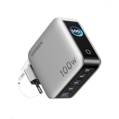 UGREEN Nexode Pro 100W USB C snellader 5 poorten met TFT GaN II display Compatibel met iPhone 17 Pro Max Air 16 15 14 13 12 11 Galaxy S26 S25 S24 Pixel 10 9 iPad MacBook Neo Air Pro M5 M4 M3 M2 M1 UGREEN Nexode Pro 100W USB C snellader 5 poorten met TFT GaN II display Compatibel met iPhone 17 Pro Max Air 16 15 14 13 12 11 Galaxy S26 S25 S24 Pixel 10 9 iPad MacBook Neo Air Pro M5 M4 M3 M2 M1