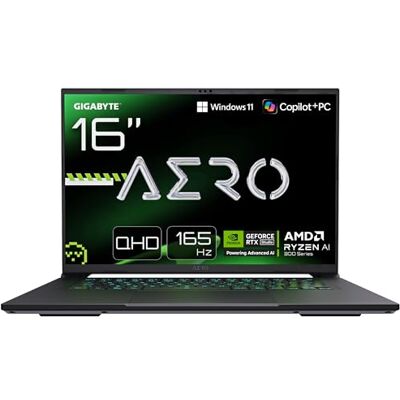 Gigabyte AERO X16 Laptop Gaming Copilot+ PC, 16 inch, 165 Hz WQXGA, Ryzen AI 7 350, GPU RTX 5060, 16 GB DDR5, 1 TB Gen4 SSD, Windows 11 Home, 2 jaar garantie, AERO X16 1VH93ITC94DH Gigabyte AERO X16 Laptop Gaming Copilot+ PC, 16 inch, 165 Hz WQXGA, Ryzen AI 7 350, GPU RTX 5060, 16 GB DDR5, 1 TB Gen4 SSD, Windows 11 Home, 2 jaar garantie, AERO X16 1VH93ITC94DH