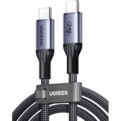 UGREEN USB C-kabel, 240 W, gecertificeerd USB-IF PD 3.1, 5 A, 48 V, snel Type C Nylon Gevlochten, Compatibel met MacBook iPad Gaming Laptop iPhone 18 Pro Max 17 Air Galaxy S26 S25 UGREEN USB C-kabel, 240 W, gecertificeerd USB-IF PD 3.1, 5 A, 48 V, snel Type C Nylon Gevlochten, Compatibel met MacBook iPad Gaming Laptop iPhone 18 Pro Max 17 Air Galaxy S26 S25