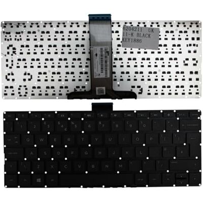 Power4Laptops Royaume-Uni Noir Clavier de remplacement pour ordinateurs portables Compatible avec HP Pavilion 11-k110nd Power4Laptops Royaume-Uni Noir Clavier de remplacement pour ordinateurs portables Compatible avec HP Pavilion 11-k110nd
