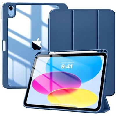 TiMOVO Beschermhoes voor iPad A16 11 inch/10e generatie 10,9 inch, grijs Penhouder, dunne tri-fold beschermhoes met houder, transparante achterkant, automatische slaap- en wekfunctie TiMOVO Beschermhoes voor iPad A16 11 inch/10e generatie 10,9 inch, grijs Penhouder, dunne tri-fold beschermhoes met houder, transparante achterkant, automatische slaap- en wekfunctie