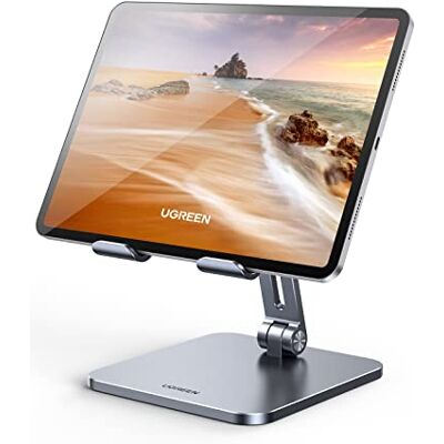 UGREEN Tabletstandaard, verstelbaar, tablethouder, opvouwbaar, van aluminium, compatibel met iPhone 15 Plus Pro Max iPad Pro 12,9 10,9 Air 2022 iPad Mini Galaxy Tab A8 (grijs) Porte Téléphone Pliable en Aluminium Compatible avec iPhone 16 iPad Pro 12,9 UGREEN Tabletstandaard, verstelbaar, tablethouder, opvouwbaar, van aluminium, compatibel met iPhone 15 Plus Pro Max iPad Pro 12,9 10,9 Air 2022 iPad Mini Galaxy Tab A8 (grijs) Porte Téléphone Pliable en Aluminium Compatible avec iPhone 16 iPad Pro 12,9