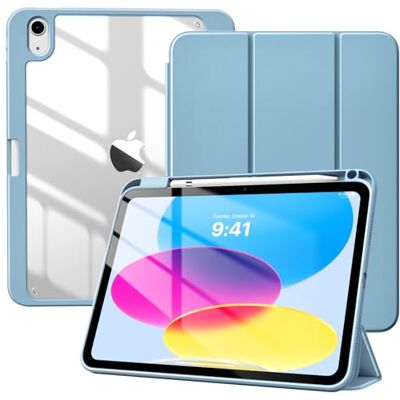 TiMOVO Beschermhoes voor iPad A16 11 inch/10e generatie 10,9 inch blauw (mist) Porte-Stylet, Coque Fine Tri-Fold Avec Support, Housse Arrière Transparente, Veille et Réveil Automatiques TiMOVO Beschermhoes voor iPad A16 11 inch/10e generatie 10,9 inch blauw (mist) Porte-Stylet, Coque Fine Tri-Fold Avec Support, Housse Arrière Transparente, Veille et Réveil Automatiques