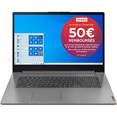 Lenovo IdeaPad 3 Laptop 17,3 inch FHD (Intel Core i5, 8 GB RAM, 512 GB SSD, AMD Radeon Graphics, Windows 10 Home, Frans toetsenbord AZERTY) grijs Lenovo IdeaPad 3 Laptop 17,3 inch FHD (Intel Core i5, 8 GB RAM, 512 GB SSD, AMD Radeon Graphics, Windows 10 Home, Frans toetsenbord AZERTY) grijs