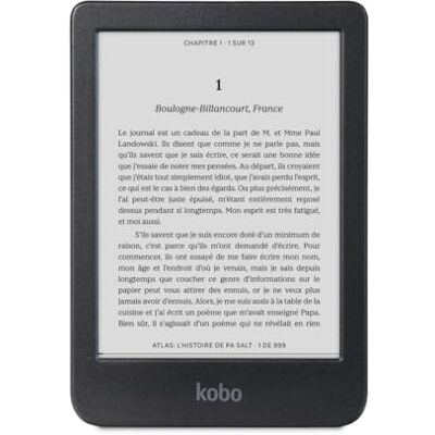 Kobo Clara BW e-reader 6" E Ink Paper 1300 HD zwart-wit niet-spiegelend scherm, donkere modus, luisterboeken, waterdicht, zwart Kobo Clara BW e-reader 6" E Ink Paper 1300 HD zwart-wit niet-spiegelend scherm, donkere modus, luisterboeken, waterdicht, zwart