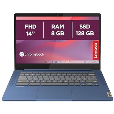 Lenovo IdeaPad Slim 3 Chromebook laptop 14 inch FHD (1920 x 1080), MediaTek Kompanio 520, 8 GB RAM, 128 GB eMMC, ChromeOS, WiFi 6 Abyss Blue, exclusief Amazon Lenovo IdeaPad Slim 3 Chromebook laptop 14 inch FHD (1920 x 1080), MediaTek Kompanio 520, 8 GB RAM, 128 GB eMMC, ChromeOS, WiFi 6 Abyss Blue, exclusief Amazon