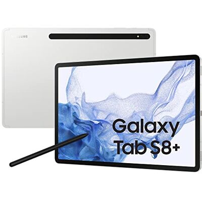 Samsung Galaxy Tab S8+ WiFi SM-X800 128GB 31,5 cm (12,4 inch) Qualcomm Snapdragon 8GB Wi-Fi 6 (802.11ax) Android 12 zilver Samsung Galaxy Tab S8+ WiFi SM-X800 128GB 31,5 cm (12,4 inch) Qualcomm Snapdragon 8GB Wi-Fi 6 (802.11ax) Android 12 zilver