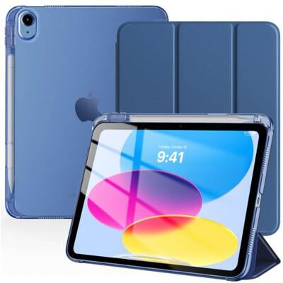 TiMOVO Beschermhoes voor iPad A16 11 inch/10e generatie 10,9 inch, Abyss Blue avec Porte-Stylet, Légère & Mince Étui, Arrière Translucide, Réveil/Sommeil Auto TiMOVO Beschermhoes voor iPad A16 11 inch/10e generatie 10,9 inch, Abyss Blue avec Porte-Stylet, Légère & Mince Étui, Arrière Translucide, Réveil/Sommeil Auto