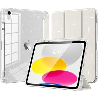 TiMOVO Beschermhoes voor iPad A16 11 inch/10e generatie 10,9 inch Penhouder, beschermhoes van TPU met pailletten, transparante achterkant, glanzend, automatische slaap- en wekfunctie TiMOVO Beschermhoes voor iPad A16 11 inch/10e generatie 10,9 inch Penhouder, beschermhoes van TPU met pailletten, transparante achterkant, glanzend, automatische slaap- en wekfunctie