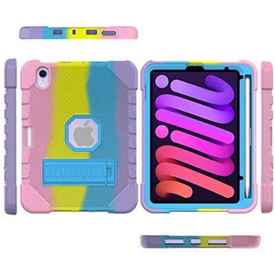 Morain iPad Mini 6 hoes 2021, iPad Mini 6e generatie 8,3 inch stootvaste beschermhoes penhouder draaibare standaard (02) Morain iPad Mini 6 hoes 2021, iPad Mini 6e generatie 8,3 inch stootvaste beschermhoes penhouder draaibare standaard (02)