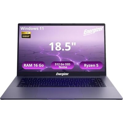 Energizer EnergyBook Pro 18,5 inch FHD laptop (AMD Ryzen 5 3500U 3,7 GHz, RAM 16 GB DDR4, SSD 512 GB, AMD Radeon Vega 8, Windows 11) toetsenbord AZERTY, grijs Energizer EnergyBook Pro 18,5 inch FHD laptop (AMD Ryzen 5 3500U 3,7 GHz, RAM 16 GB DDR4, SSD 512 GB, AMD Radeon Vega 8, Windows 11) toetsenbord AZERTY, grijs