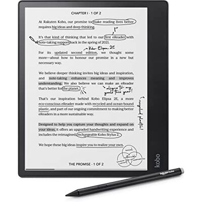Kobo Rakuten Elipsa 2E e-book reader Touchscreen 32 GB Wi-Fi Zwart Kobo Rakuten Elipsa 2E e-book reader Touchscreen 32 GB Wi-Fi Zwart