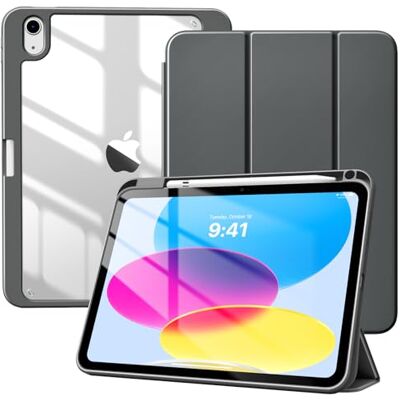 TiMOVO Beschermhoes voor iPad A16 11 inch/10e generatie 10,9 inch, spacegrijs Porte-Stylet, Coque Fine Tri-Fold Avec Support, Housse Arrière Transparente, Veille et Réveil Automatiques TiMOVO Beschermhoes voor iPad A16 11 inch/10e generatie 10,9 inch, spacegrijs Porte-Stylet, Coque Fine Tri-Fold Avec Support, Housse Arrière Transparente, Veille et Réveil Automatiques