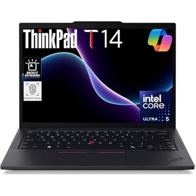Lenovo ThinkPad T14 Gen 5, Intel Core Ultra 5 135U, 16 GB DDR5, 512 GB SSD, 14 inch touchscreen 500 nits 100% sRGB, WiFi 6E, Thunderbolt 4, Windows 11 Pro, professionele laptop, AZERTY FR Lenovo ThinkPad T14 Gen 5, Intel Core Ultra 5 135U, 16 GB DDR5, 512 GB SSD, 14 inch touchscreen 500 nits 100% sRGB, WiFi 6E, Thunderbolt 4, Windows 11 Pro, professionele laptop, AZERTY FR