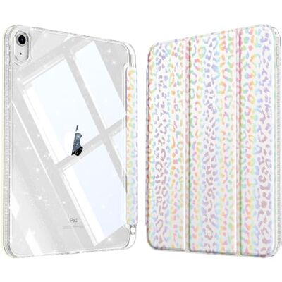FINTIE Glitterhoes voor iPad A16 11e generatie 11 inch/iPad 10e generatie 10,9 inch Étui Scintillant avec Porte-Stylet, Housse Transparente Brillante Antichoc, Léopard Blanc FINTIE Glitterhoes voor iPad A16 11e generatie 11 inch/iPad 10e generatie 10,9 inch Étui Scintillant avec Porte-Stylet, Housse Transparente Brillante Antichoc, Léopard Blanc