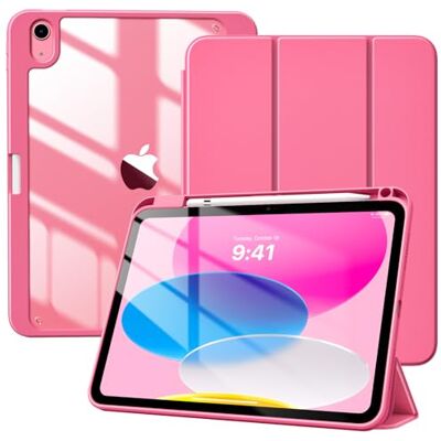 TiMOVO Beschermhoes voor iPad A16 11 inch/10e generatie 10,9 inch, watermeloen rood Porte-Stylet, Coque Fine Tri-Fold Avec Support, Housse Arrière Transparente, Veille et Réveil Automatiques TiMOVO Beschermhoes voor iPad A16 11 inch/10e generatie 10,9 inch, watermeloen rood Porte-Stylet, Coque Fine Tri-Fold Avec Support, Housse Arrière Transparente, Veille et Réveil Automatiques