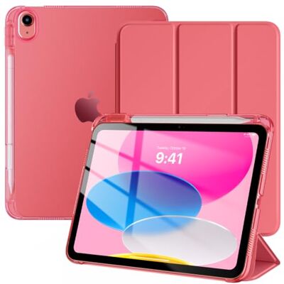 TiMOVO Beschermhoes voor iPad A16 11 inch/10e generatie 10,9 inch met penhouder, licht en dun, transparante achterkant, auto-wekker/slaap TiMOVO Beschermhoes voor iPad A16 11 inch/10e generatie 10,9 inch met penhouder, licht en dun, transparante achterkant, auto-wekker/slaap