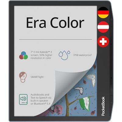 PocketBook Era Color eReader Bluetooth-reader met waterbescherming, 7 inch, 32 GB, grijs PocketBook Era Color eReader Bluetooth-reader met waterbescherming, 7 inch, 32 GB, grijs