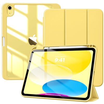 TiMOVO Beschermhoes voor iPad A16 11 inch/10e generatie 10,9 inch, lichtgeel Porte-Stylet, Coque Fine Tri-Fold Avec Support, Housse Arrière Transparente, Veille et Réveil Automatiques TiMOVO Beschermhoes voor iPad A16 11 inch/10e generatie 10,9 inch, lichtgeel Porte-Stylet, Coque Fine Tri-Fold Avec Support, Housse Arrière Transparente, Veille et Réveil Automatiques