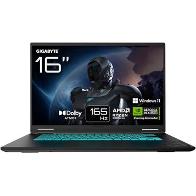 Gigabyte Gaming A16 Notebook 16 inch, WUXGA 165Hz, Ryzen 7 260, RTX 5060, 16 GB DDR5 5200 MHz, 1 TB SSD Gen4, Windows 11 Home, 2 jaar garantie, Dolby Atmos, Gaming A16 3VHK3IT894SH Gigabyte Gaming A16 Notebook 16 inch, WUXGA 165Hz, Ryzen 7 260, RTX 5060, 16 GB DDR5 5200 MHz, 1 TB SSD Gen4, Windows 11 Home, 2 jaar garantie, Dolby Atmos, Gaming A16 3VHK3IT894SH
