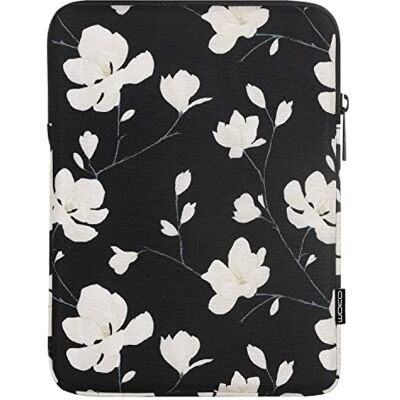 MoKo Beschermhoes compatibel met iPad Air 5 10,9 inch 2022/Air 4/Air 3 10,5, New iPad 9e Gen 10.2 2021/iPad 8 10.2/iPad Pro 11 2021, Galaxy Tab 10.1'/Tab S8 11', Surface Go 9-11', zwart + witte magnolia MoKo Beschermhoes compatibel met iPad Air 5 10,9 inch 2022/Air 4/Air 3 10,5, New iPad 9e Gen 10.2 2021/iPad 8 10.2/iPad Pro 11 2021, Galaxy Tab 10.1'/Tab S8 11', Surface Go 9-11', zwart + witte magnolia