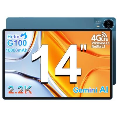 TECLAST T70 Helio G100 Tablet 14 inch 2,2K Octa-Core, 10000mAh/18W, Dual SIM 4G LTE, 20GB RAM + 128GB (TF 8TB), 2240x1400/Widevine L1/GPS/13MP/Gemini AI Android Tablet incl. stylet TECLAST T70 Helio G100 Tablet 14 inch 2,2K Octa-Core, 10000mAh/18W, Dual SIM 4G LTE, 20GB RAM + 128GB (TF 8TB), 2240x1400/Widevine L1/GPS/13MP/Gemini AI Android Tablet incl. stylet