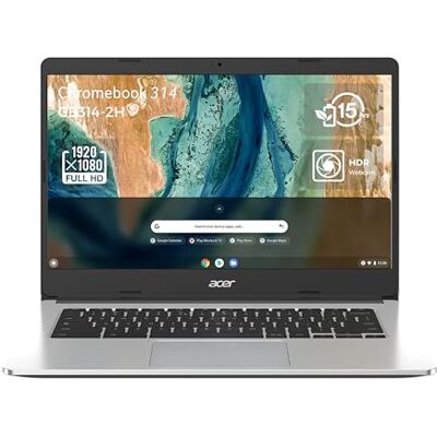 Acer Chromebook 314 CB314-2H-K7AR, laptop 14 inch HD (MediaTek MT8183, 8 GB RAM, 64 GB eMMC, Arm Mali-G72 MP3, Chrome OS), laptop grijs, AZERTY-toetsenbord (Frans) Acer Chromebook 314 CB314-2H-K7AR, laptop 14 inch HD (MediaTek MT8183, 8 GB RAM, 64 GB eMMC, Arm Mali-G72 MP3, Chrome OS), laptop grijs, AZERTY-toetsenbord (Frans)