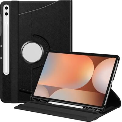 FINTIE Beschermhoes voor Samsung Galaxy Tab S9 FE+ Plus/Galaxy Tab S9+ Plus 12,4 inch 2023, met penhouder, 360 graden draaibare standaard, automatische slaap/wake, zwart FINTIE Beschermhoes voor Samsung Galaxy Tab S9 FE+ Plus/Galaxy Tab S9+ Plus 12,4 inch 2023, met penhouder, 360 graden draaibare standaard, automatische slaap/wake, zwart