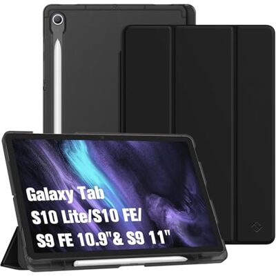 FINTIE Beschermhoes voor Samsung Galaxy Tab S10 Lite 10,9 inch 2025 en Dunne beschermhoes voor tablet met penhouder, transparante achterkant, automatische slaap/wake, zwart FINTIE Beschermhoes voor Samsung Galaxy Tab S10 Lite 10,9 inch 2025 en Dunne beschermhoes voor tablet met penhouder, transparante achterkant, automatische slaap/wake, zwart