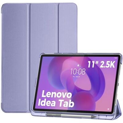 ProCase Foliohoes voor Lenovo Idea Tab 11 inch 2025/K11 Gen 2 met penhouder, Lenovo Idea Tab 11 inch TB-336ZU/336FU Drievoudig opvouwbare harde hoes voor tablet Lichtpaars ProCase Foliohoes voor Lenovo Idea Tab 11 inch 2025/K11 Gen 2 met penhouder, Lenovo Idea Tab 11 inch TB-336ZU/336FU Drievoudig opvouwbare harde hoes voor tablet Lichtpaars